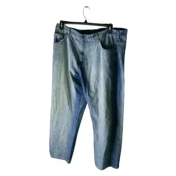 Calvin Klein Jeans Straight Denim Jeans Men Size 40 Light Wash Zip Fly Blue - Picture 1 of 12